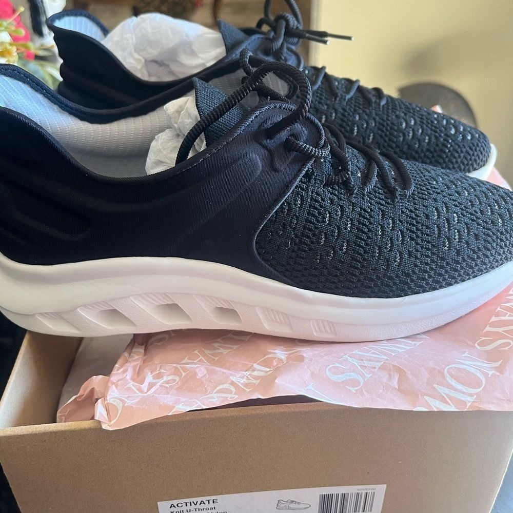 Johnston & Murphy New 8.5 Women's Knit Black Knot/Nylon Sneakers